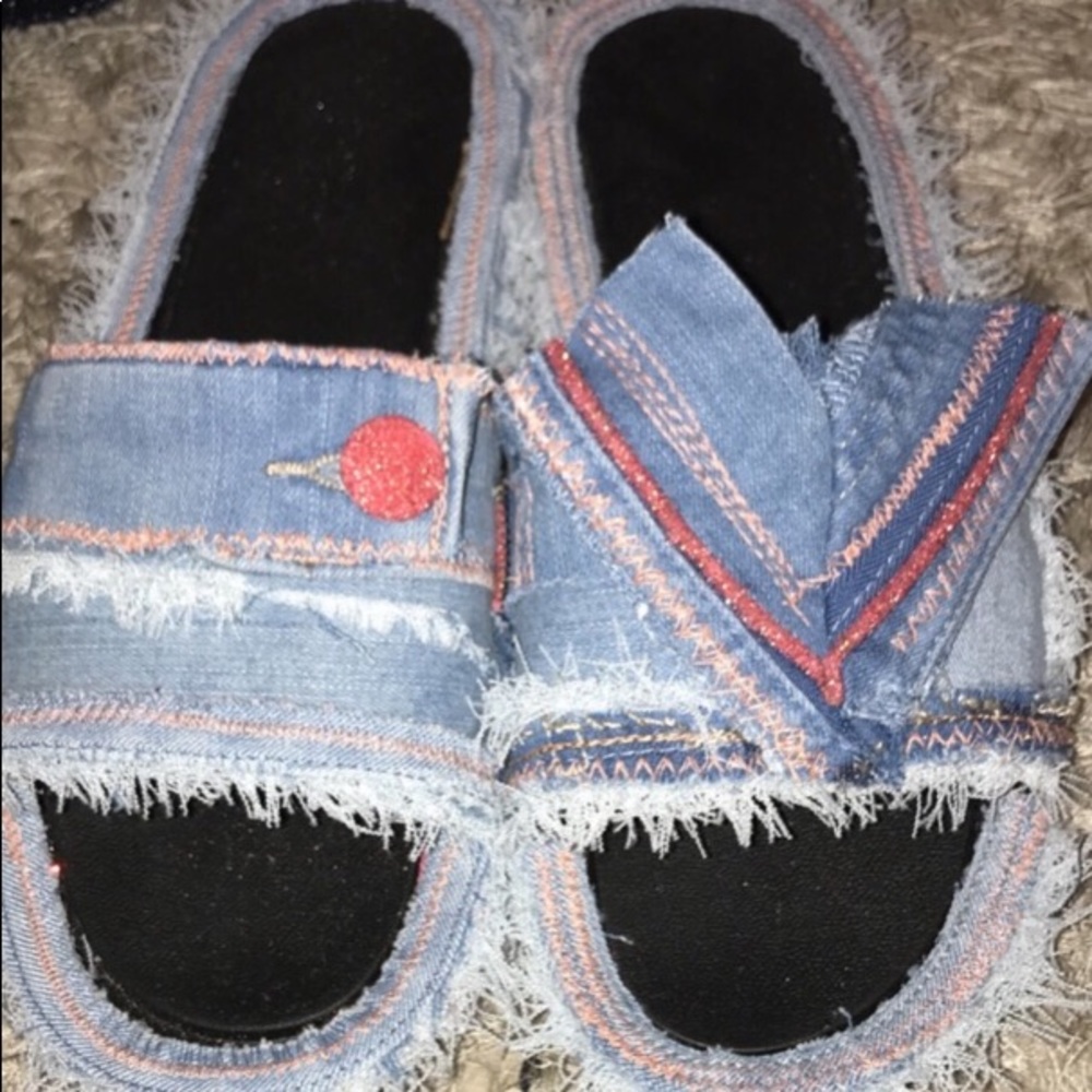 Denim slides